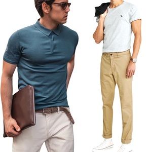 Skinny Chinos in Light Khaki